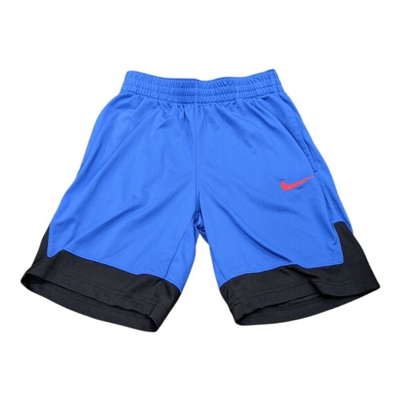 Nike Dri Fit Blue Swoosh Athletic Basketball Soccer Summer Camp Shorts Size Med - Picture 1 of 8